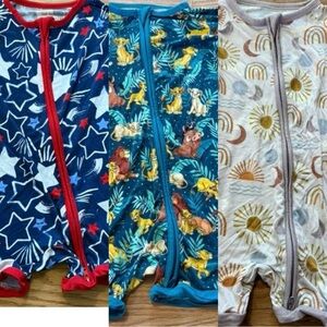 Little Sleepies | bundle of 3 Shorties | Bamboo | 2T | lion king stars suns